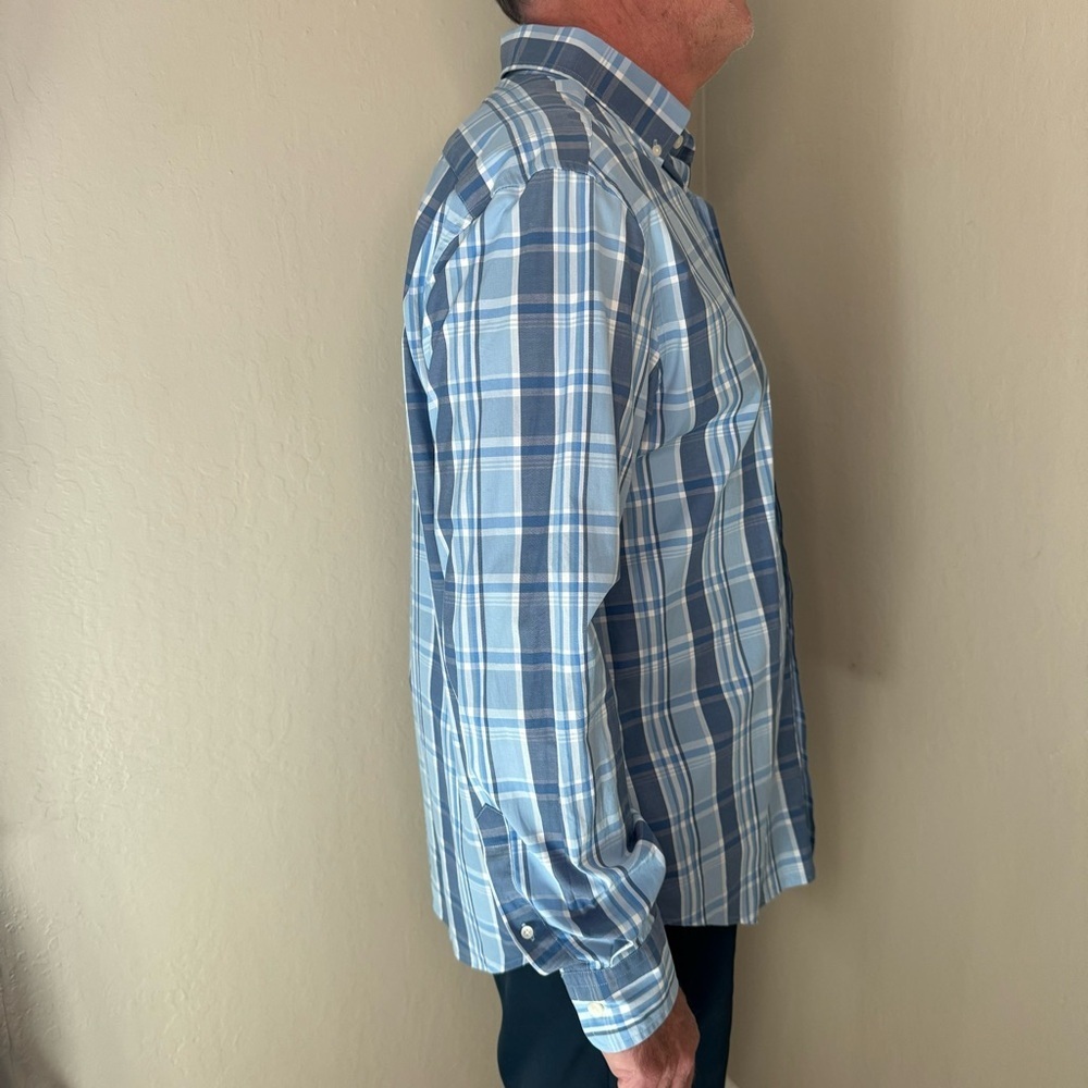 VINEYARD VINES Blue Plaid Classic Fit Tucker Shirt Casual Button Down Sz Large - Picture 6 of 13